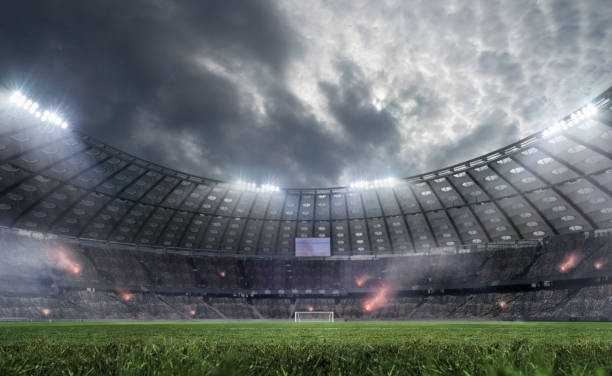 Soccer stadium. 3D soccer stadium. international soccer event photos stock pictures, royalty-free photos & images