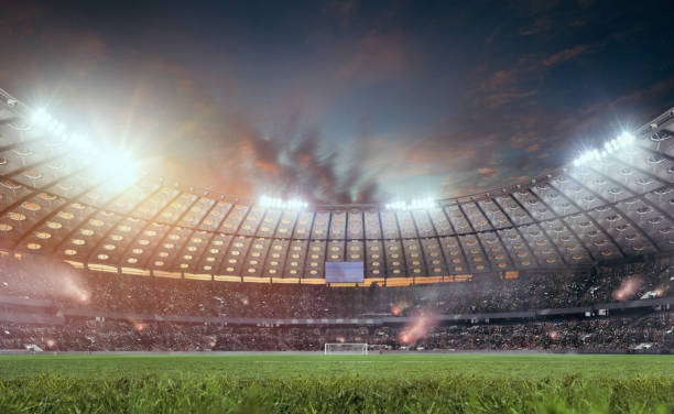 soccer stadium. - sports event imagens e fotografias de stock