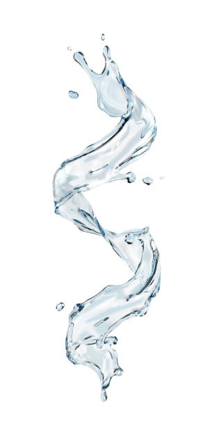 ilustracja wektorowa woda splash - splashing water drop white background stock illustrations
