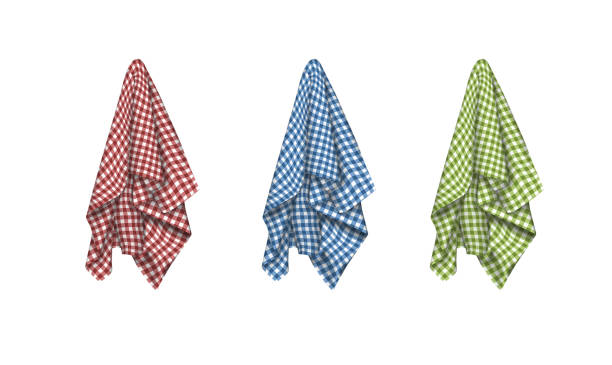 istock Vector illustration of a second tablecloth with a print of squares 1164868291