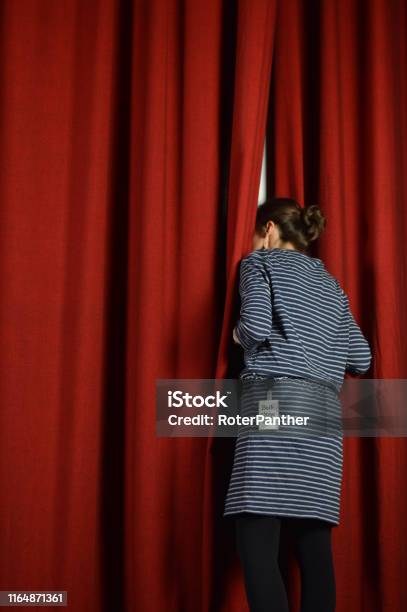 Behind The Scenes Stock Photo - Download Image Now - Stage Curtain, Behind, Curtain