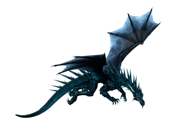 istock 3D illustration fantasy dragon on white 1164872391