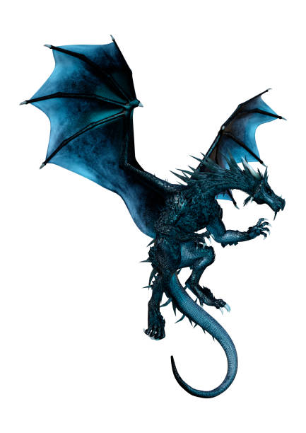 istock 3D illustration fantasy dragon on white 1164872437
