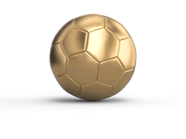 Soccer ball silver. 3D render. 