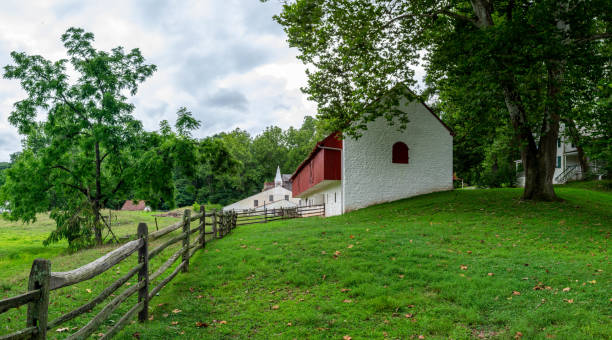 istock Hopewell Iron Furnace Barn Panorama 1164873949