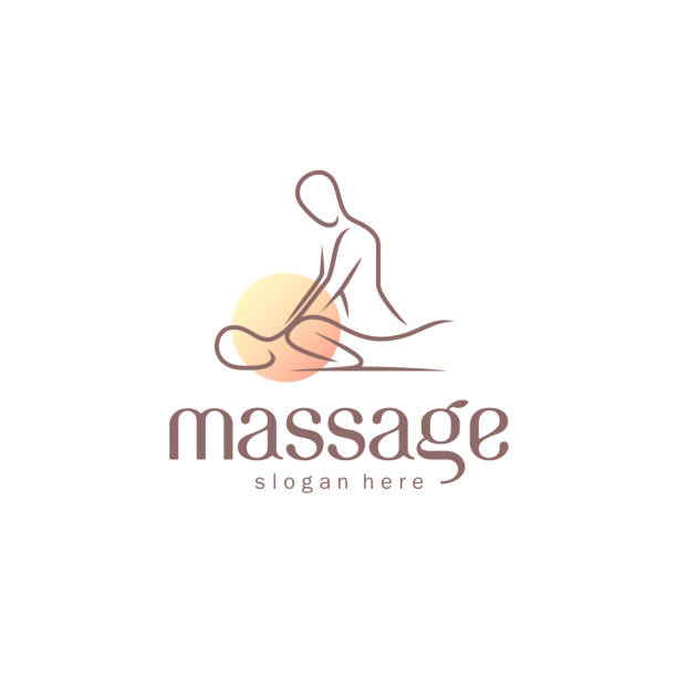 Vector design template for massage salon. Vector design template for massage salon. massaging illustrations stock illustrations