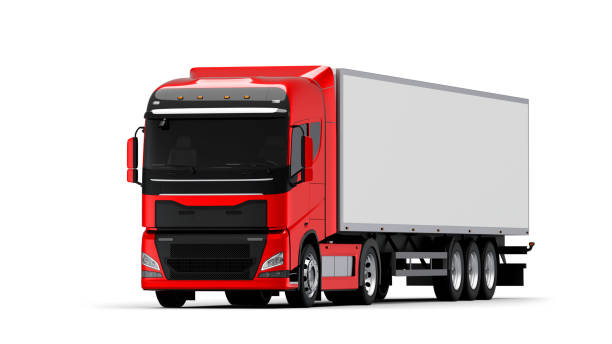 istock semi-truck with trailer 1164878369
