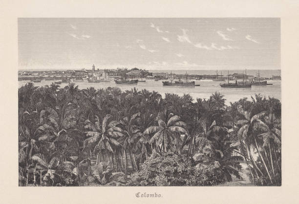 istock Historical view of Colombo, Sri Lanka, steel engraving, published 1892 1164880269