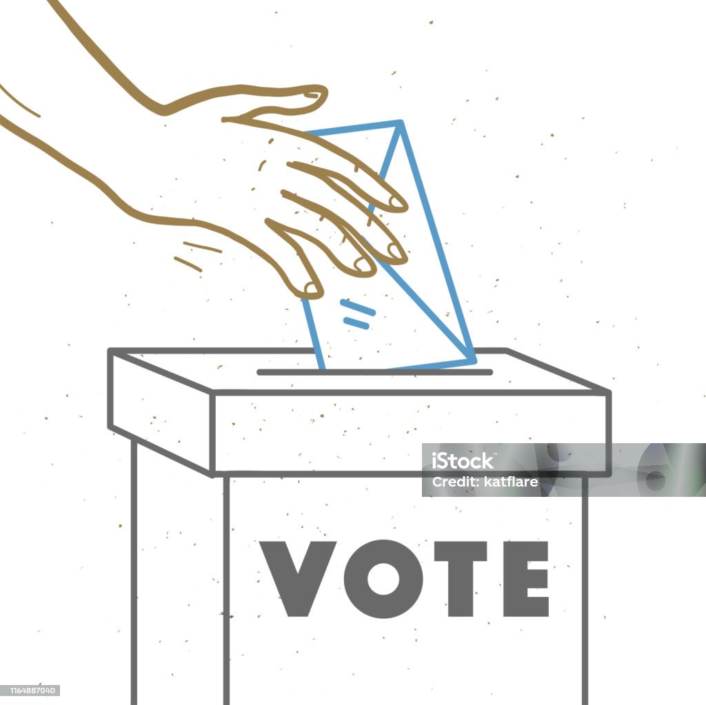 Illustration De Vote De Vecteur Avec Des Mains Humaines Bulletin De illustration-de-vote-de-vecteur-avec-des-mains-humaines-bulletin-de