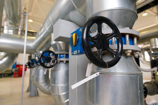 Industrial valve and abstract pipeline.