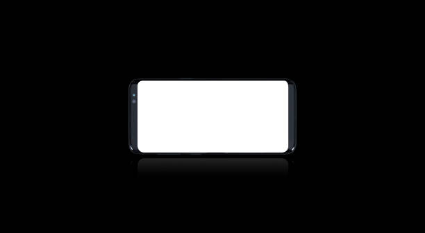 istock Smartphone mockup, blank screen, isolated background, for ui ux designer template 1164893774