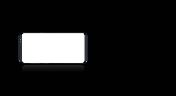 istock Smartphone mockup, blank screen, isolated background, for ui ux designer template 1164893777