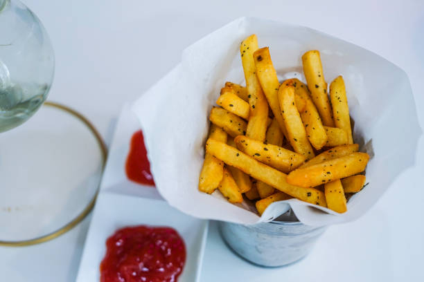 istock Fried Fries in White Desk 1164901042