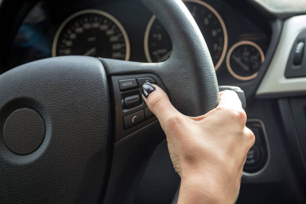 istock Handlebar hand car girl 1164904545