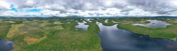 istock Panorama of lakes and forests 1164909492