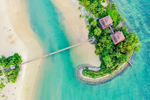 istock Sentosa Beach Singapore from above 1164909718