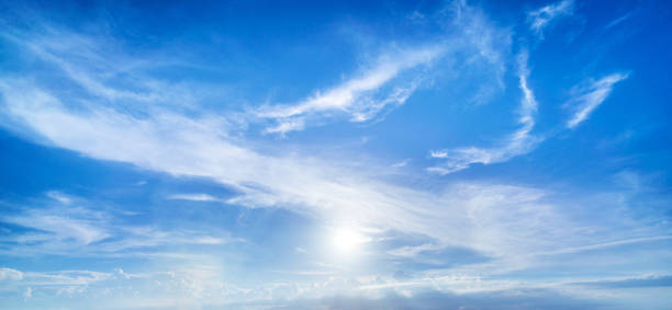 istock Majestic sun and clouds on blue sky 1164911771