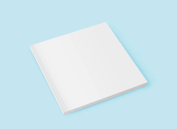 istock Realistic White Book Mock Up Template on Blue sky Background. Blank Cover Of Magazine. Vector Illustration. 1164912246