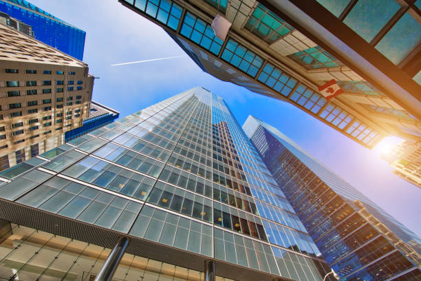 Scenic Toronto financial district skyline and modern architecture