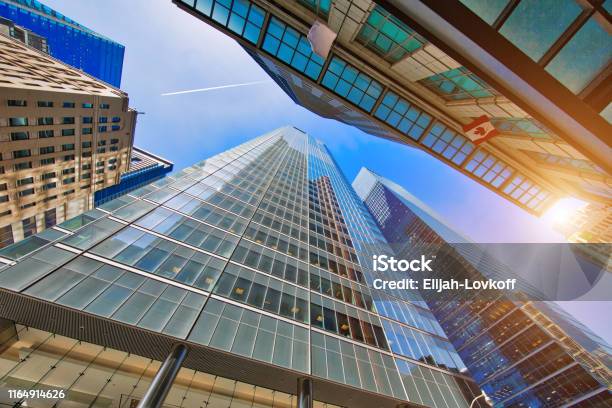 Scenic Toronto Financial District Skyline And Modern Architecture Stock Photo - Download Image Now