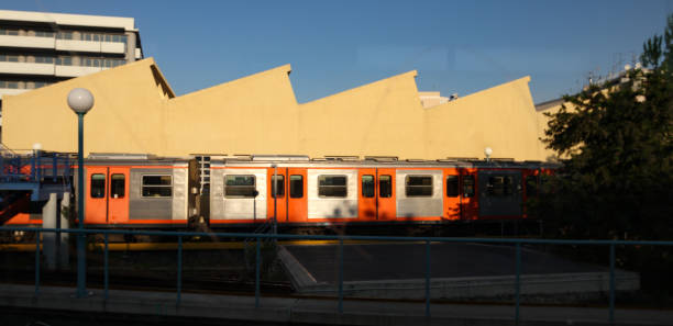 istock Subway train in Athens on the holding tracks. 1164916136