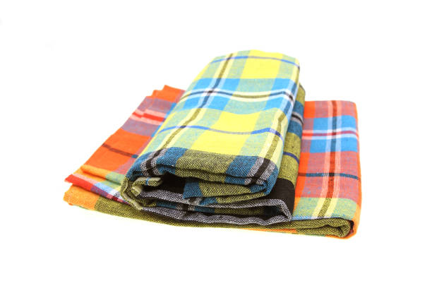 istock Cotton plaid on a white background. 1164917356