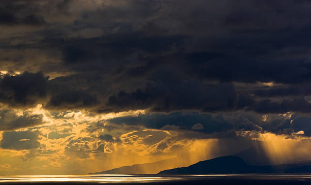 istock Stormy sunset over sea 116491868