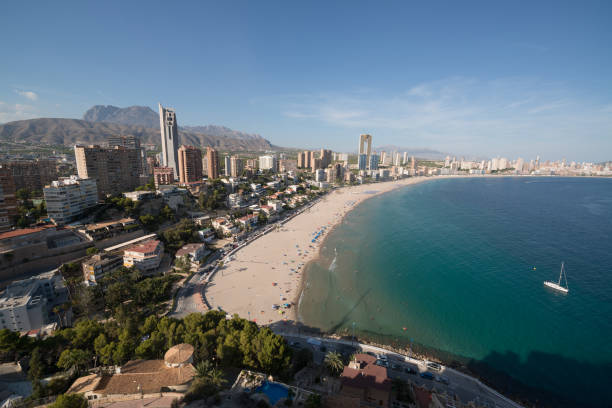 istock Panorama of Benidorm city with sandy beach 1164923619