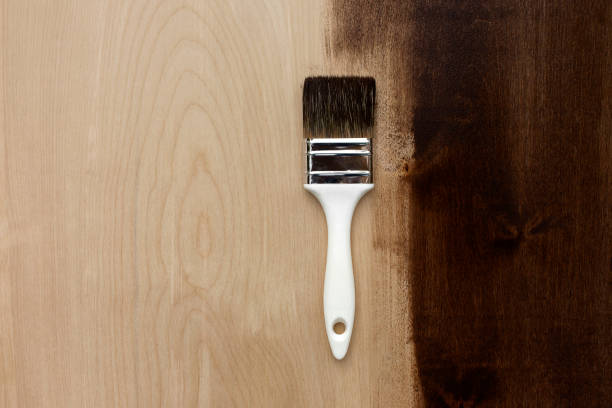 istock Fresh painted wooden board 1164923960