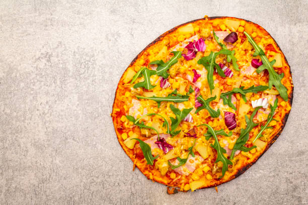 istock Hot homemade Hawaiian pizza 1164925829