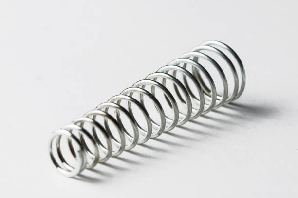 istock Metal gray spring isolated on white background 1164926098