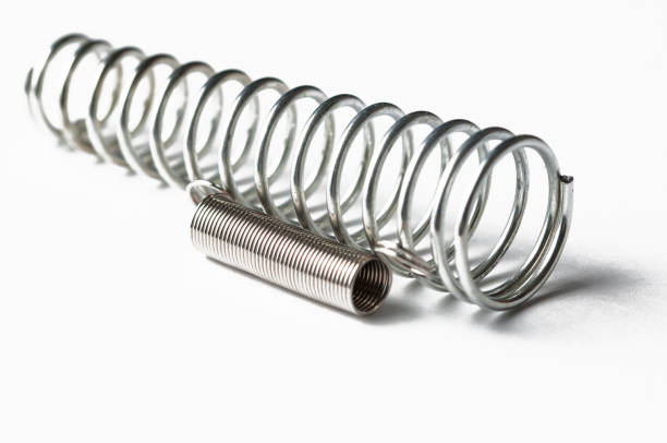 istock Metal gray spring isolated on white background 1164926313