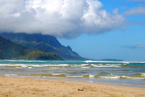 istock Cloud Cover at Hanalei Bay on Kauai Hawaii 1164928335