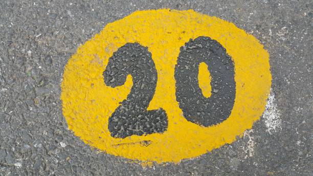 istock Number yellow painting wallpaper 1164929841