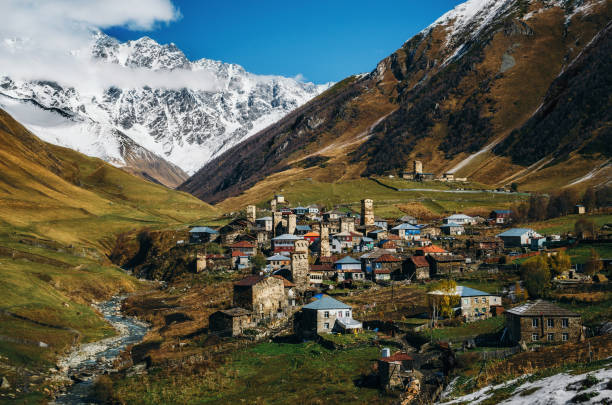 istock Svanetian Towers in Ushguli, Upper Svanetia, Georgia 1164936463