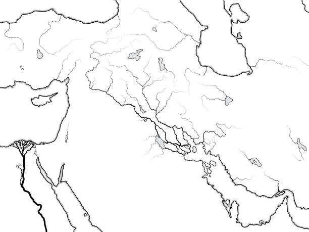 World Map of The TIGRIS & EUPHRATES Valley: Mesopotamia, Assyria, Babylonia, Šumer (Sennaar/Canaan), Akkad, Elam, Persis, Atropatene, Parthia, Mēdia kingdoms. Geographic historical chart of Ancient Persian Gulf coastline (c.5000 B.C.) World Map of The TIGRIS & EUPHRATES Valley: Mesopotamia, Assyria, Babylonia, Šumer (Sennaar/Canaan), Akkad, Elam, Persis, Atropatene, Parthia, Mēdia kingdoms. Geographic historical chart of Ancient Persian Gulf coastline (c.5000 B.C.) levant map stock illustrations