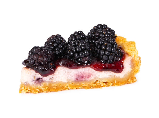 istock Piece of cheesecake with fresh blackberries 1164938872