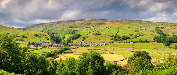 istock Panorama of Gunnerside Village and Meadows 1164940468