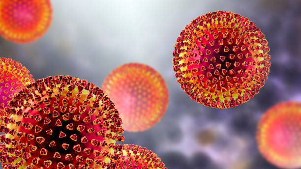 표면 스파이크가 있는 바이러스 - rotavirus 뉴스 사진 이미지