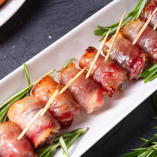 dates wrapped in bacon and delicious tapas