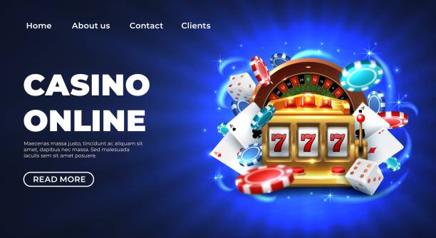 270519_Casino 777 slot machine landing page template. Gambling roulette website big lucky prize, realistic 3D vector illustration Casino 777 slot machine landing page template. Gambling Casino landing page. Gambling roulette website big lucky prize, realistic 3D vector illustration 777 slot machine template. Happy gambler play poker poker card game stock illustrations