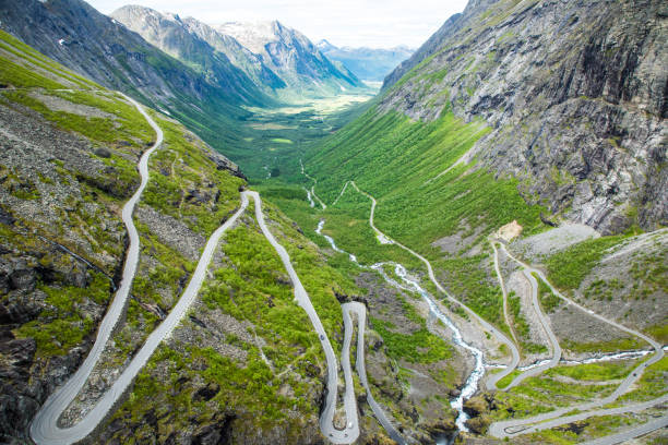 istock Trollstigen or Trolls Path is a serpentine mountain road in Rauma Municipality in Norway 1164952957