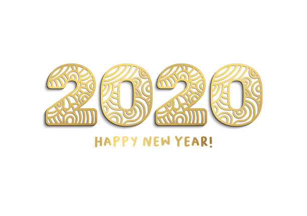 istock 2020 happy new year golden laser cut lettering 1164955621