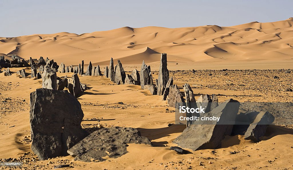 Tomb burial place in Libya Sahara Libyan Desert Stock Photo