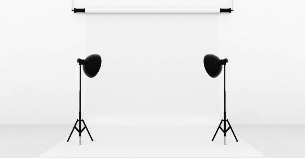 istock Photo studio background. Equipment for photography, backdrop. 1164963275