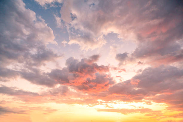 istock Dramatic sky with beautiful colors after the sunset 1164963723