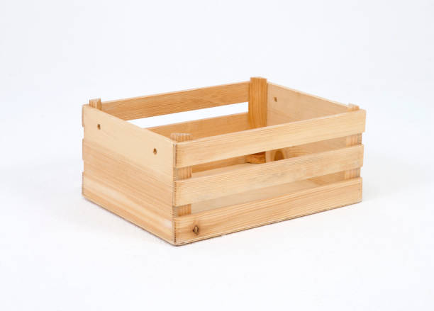 istock Empty wooden crate on white isolated background_2 1164964921