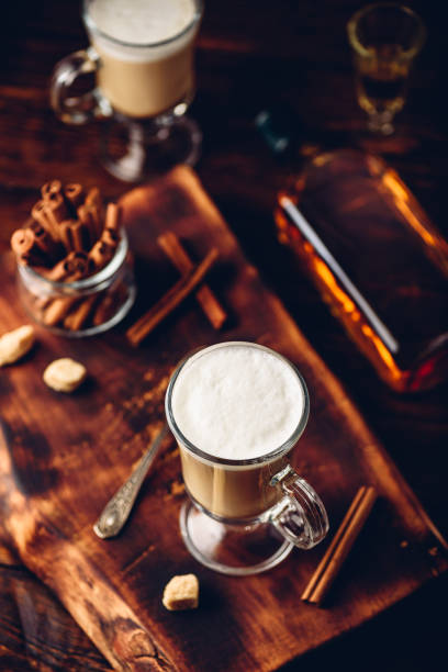 istock Irish coffee in drinking glass 1164965216