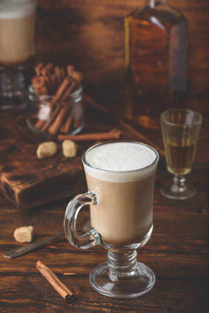 istock Irish coffee in drinking glass 1164965264
