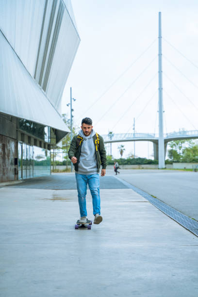 istock Longboarding in Barcelona streets 1164967293